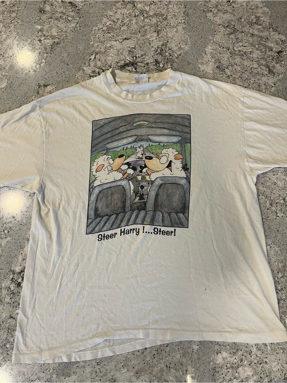 Vintage 90s Funny Sheep and Cow Tee
